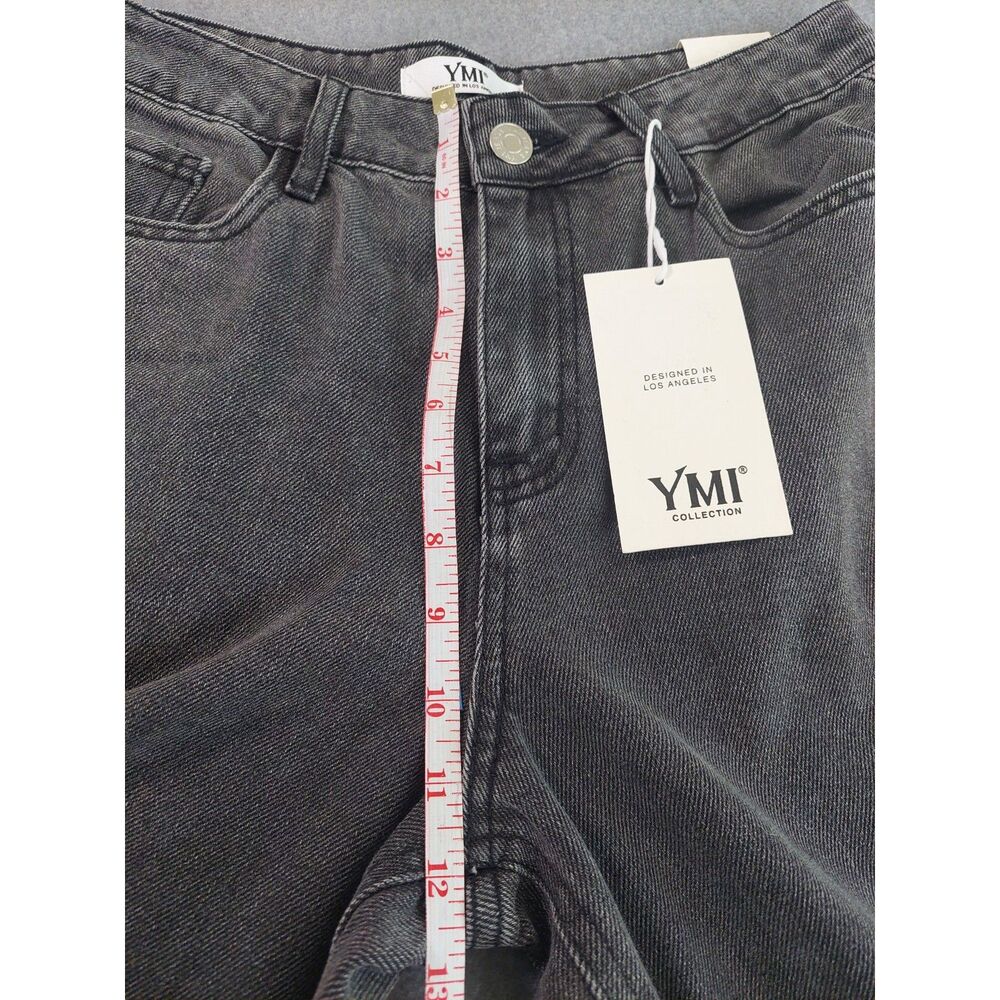 NWT YMI High Rise Wide Leg Studded Gray Jeans Size 9/29 - Picture 5 of 10